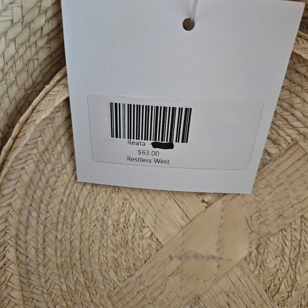 Sun Body Reata Hat 6 7/8 (55) Woven Straw Purple Ribbon - Picture 5 of 9